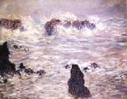 Claude Monet Storm,Coast of Belle-Ile oil painting